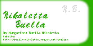 nikoletta buella business card